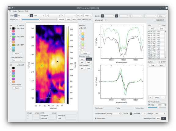 Bild der graphischen Benutzerschnittstelle von GRISview (Vers. 0.7)